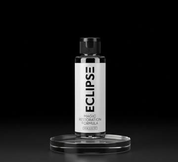 Bottle labeled 'Eclipse' on a black background