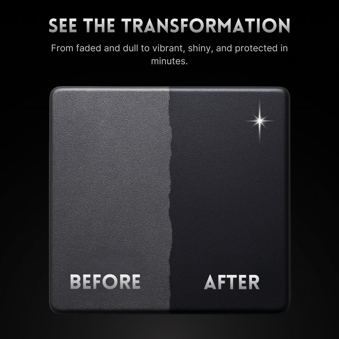 Bottle of Eclipse Magic Restoration Formula on a black background